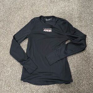 Under Armour Long Sleeve Dri Fit Black Shirt XS Womens
